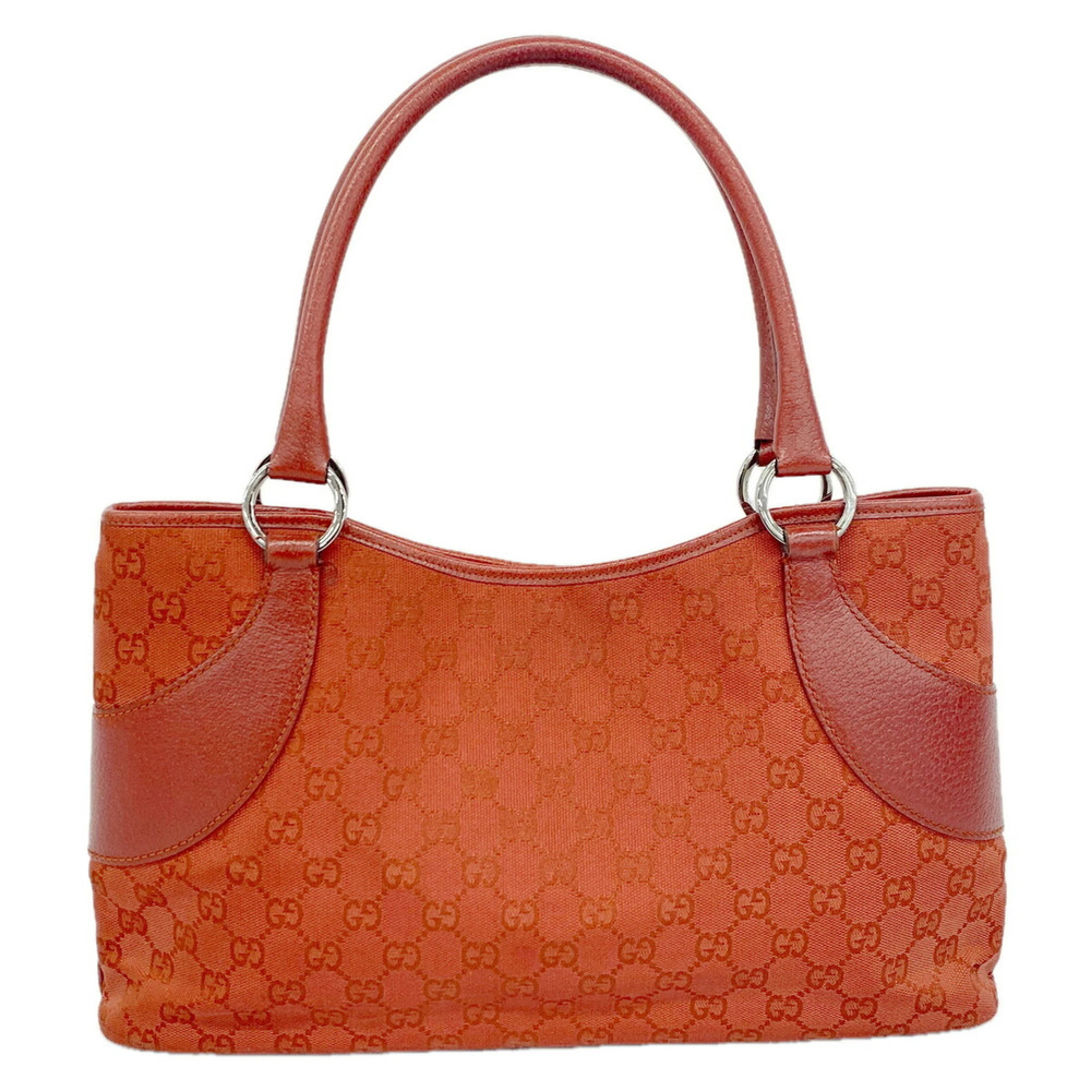 Gucci GG Canvas Tote Bag 113015, Red, Women's